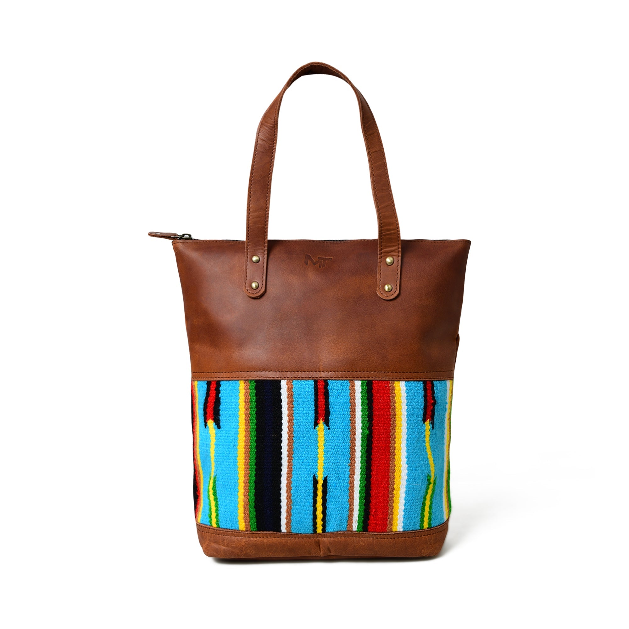 Mehrfarbige Ledertasche