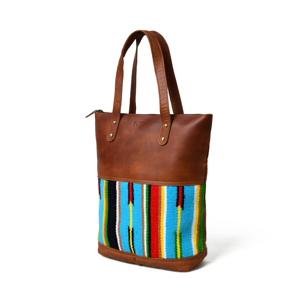 Mehrfarbige Ledertasche
