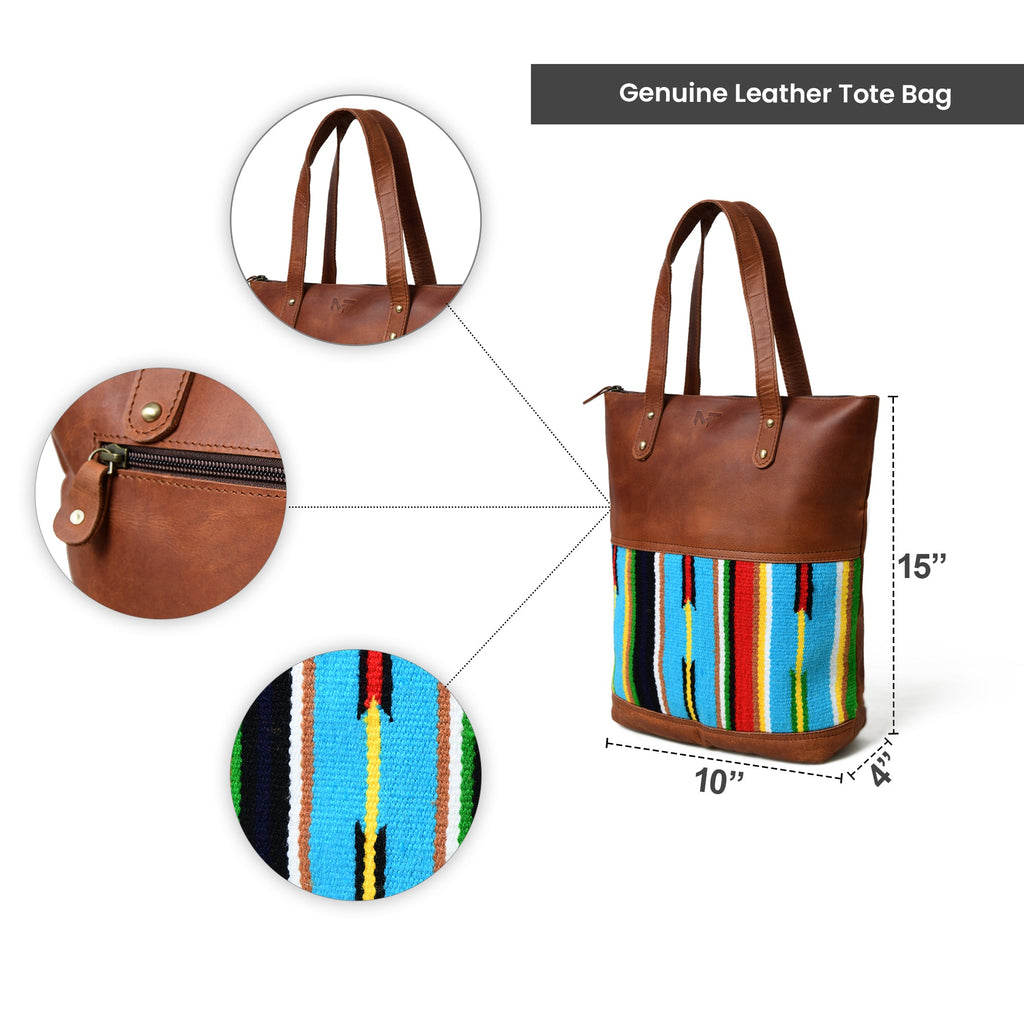 Mehrfarbige Ledertasche