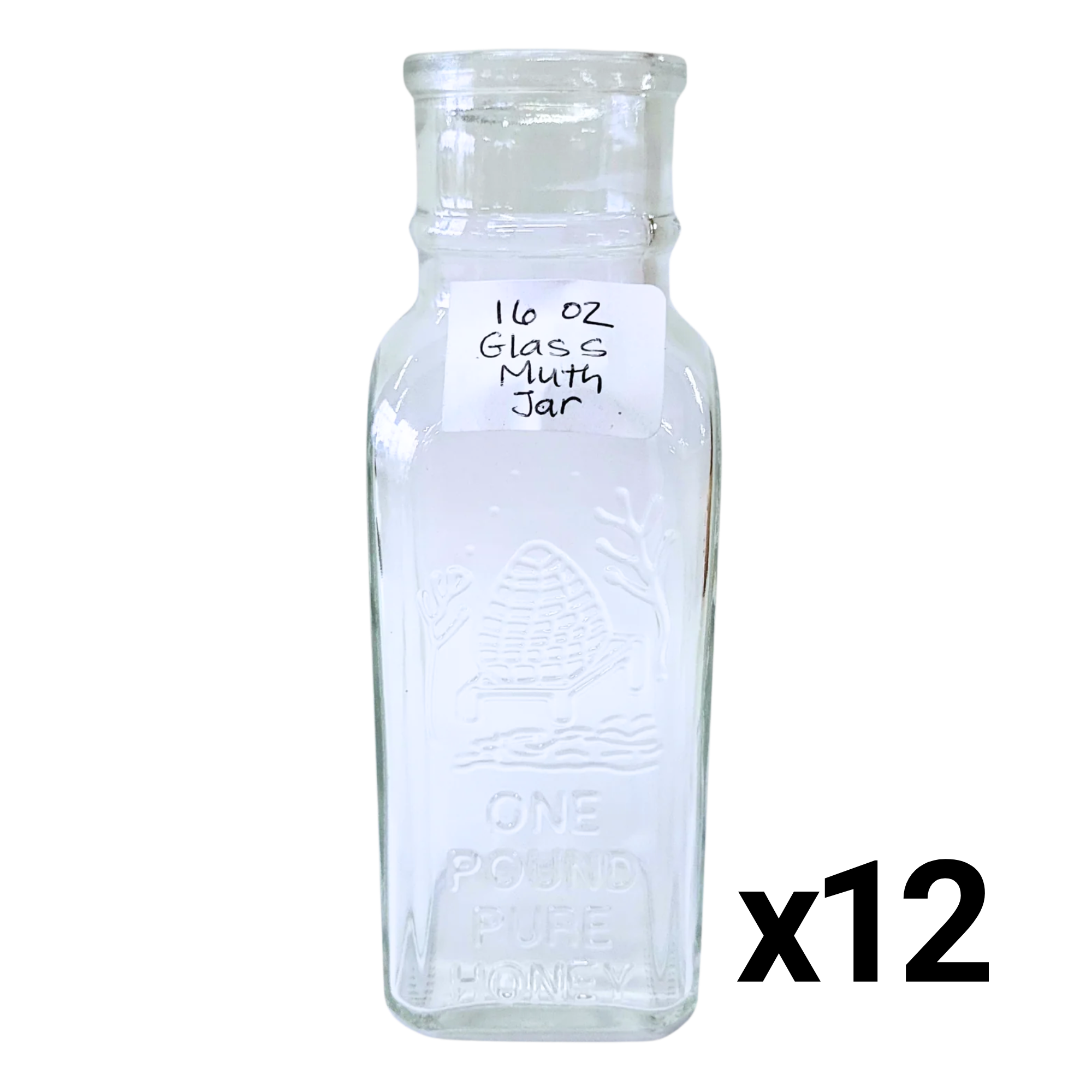 16 Unzen Glasmuth-Flasche