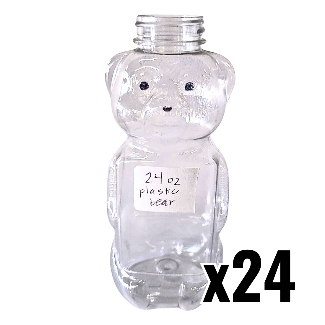 24 oz Plastik-Honigbären (flache Seiten)
