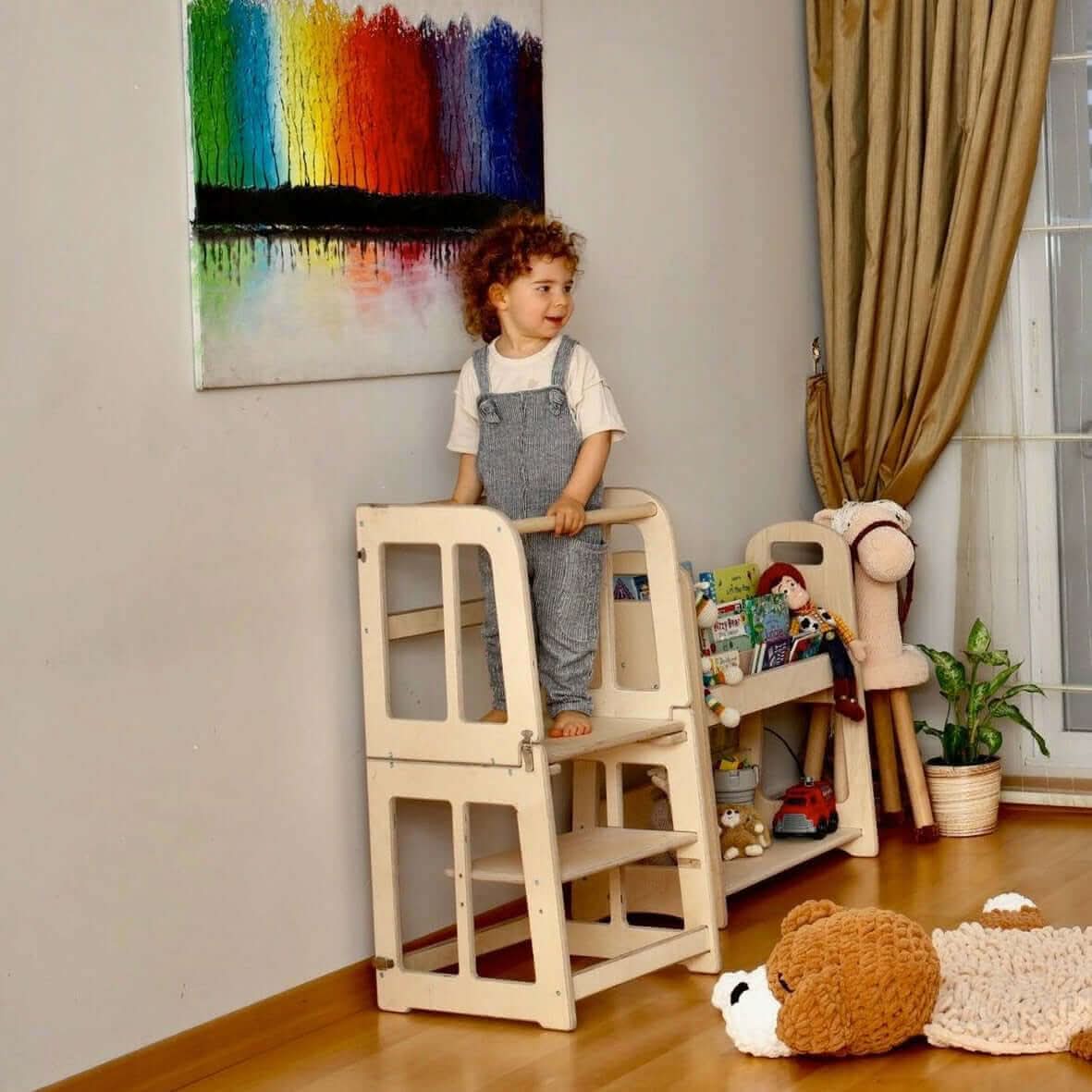 2in1 Montessori Lernturm & Schreibtisch