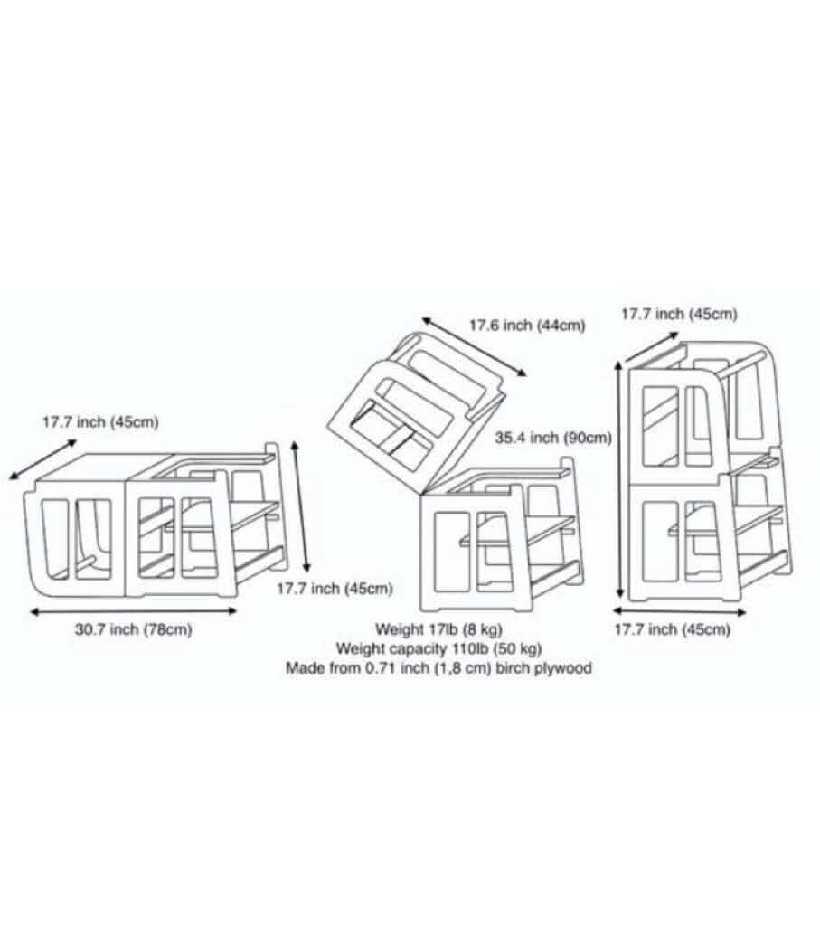 2in1 Montessori Lernturm & Schreibtisch