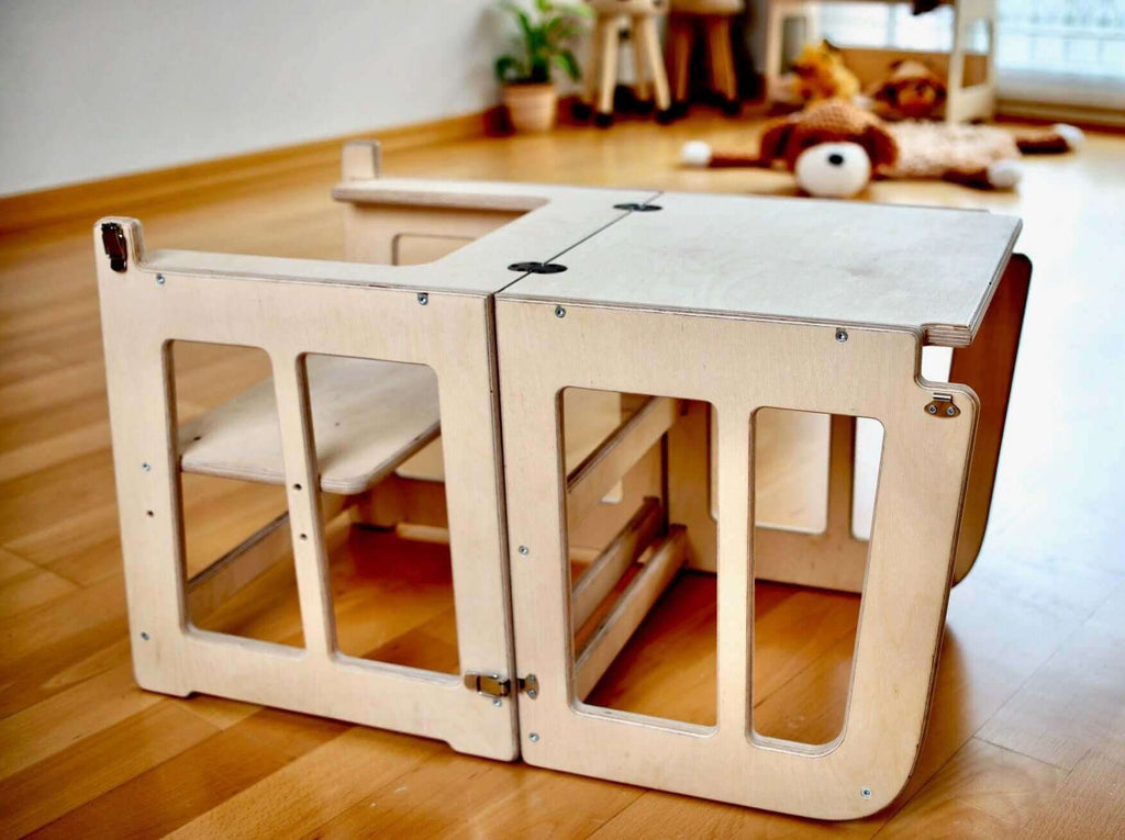 2in1 Montessori Lernturm & Schreibtisch
