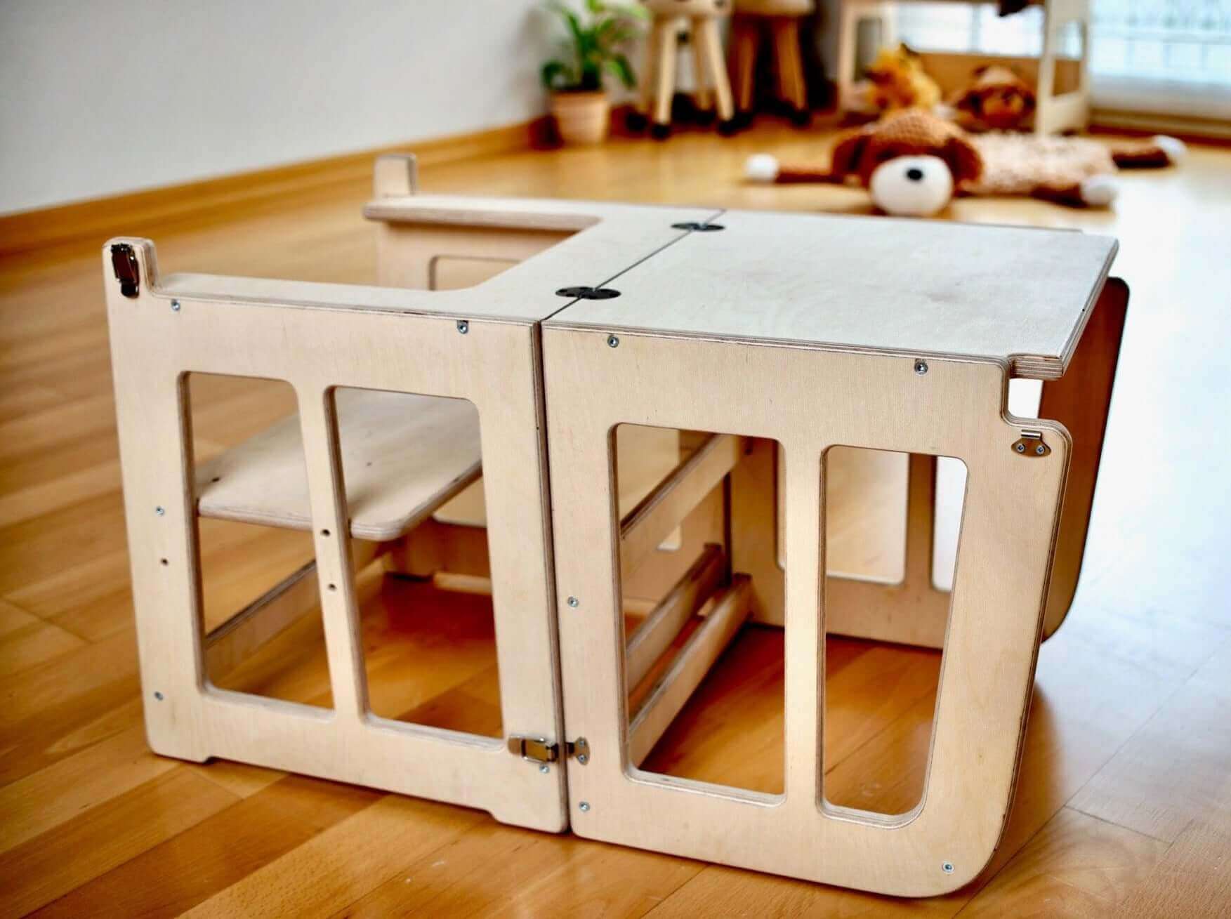 2in1 Montessori Lernturm & Schreibtisch