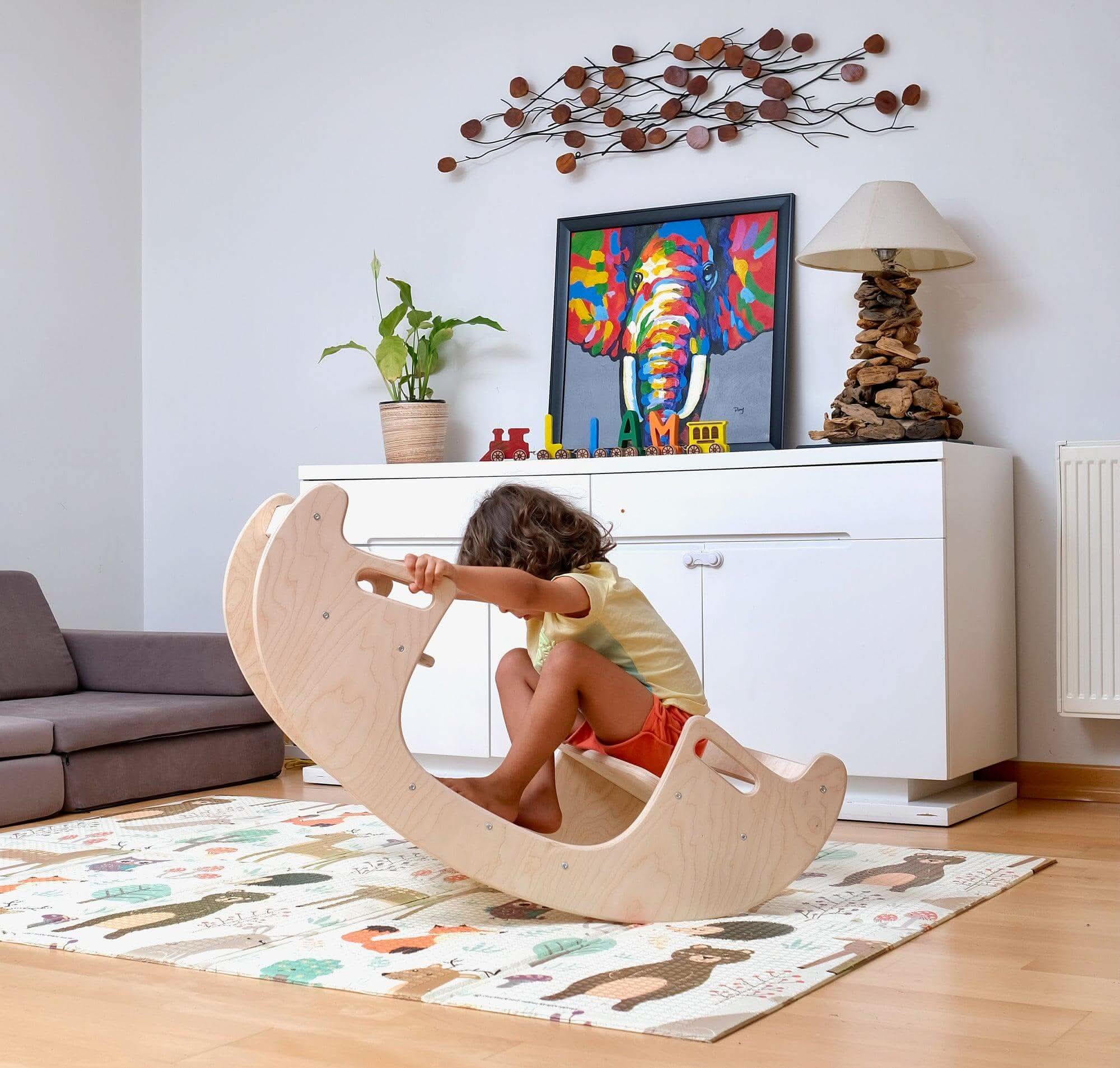 2in1 Montessori Seesaw and Table Chair Set