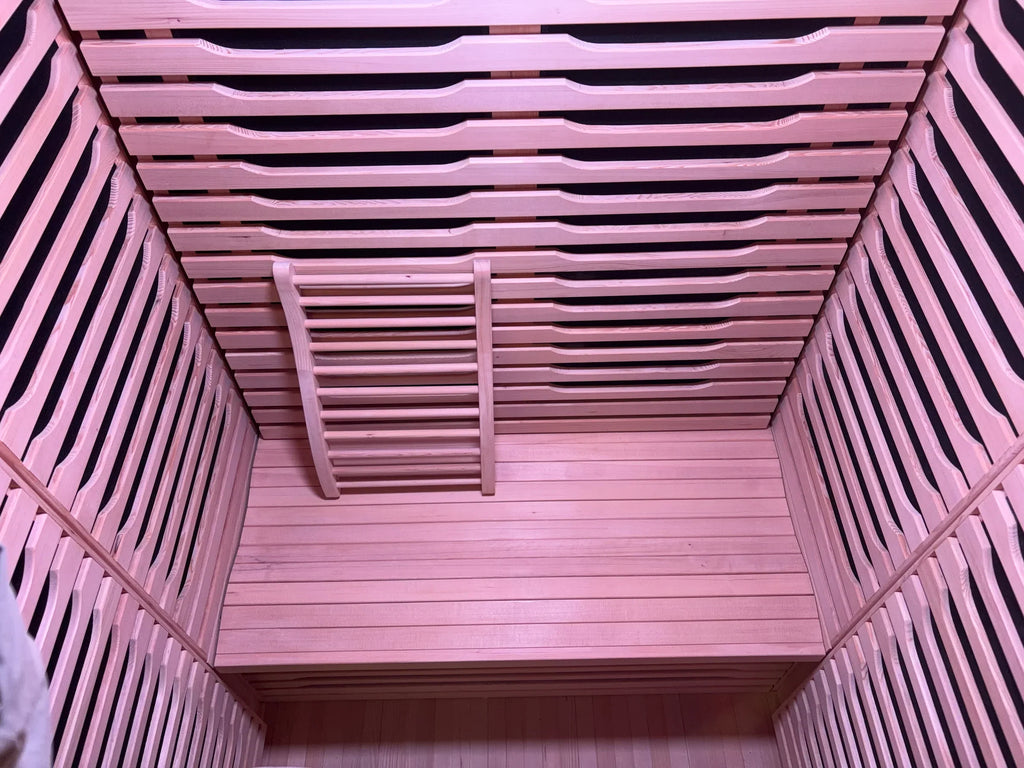 Blisspod | Milano | Vollspektrum-Sauna | Kanadisches Hemlockholz | Ultra-niedrige EMF | 5 Ferninfrarot- & 1 Rotglas-Heizstrahler | Chromotherapie | Für bis zu 2 Personen