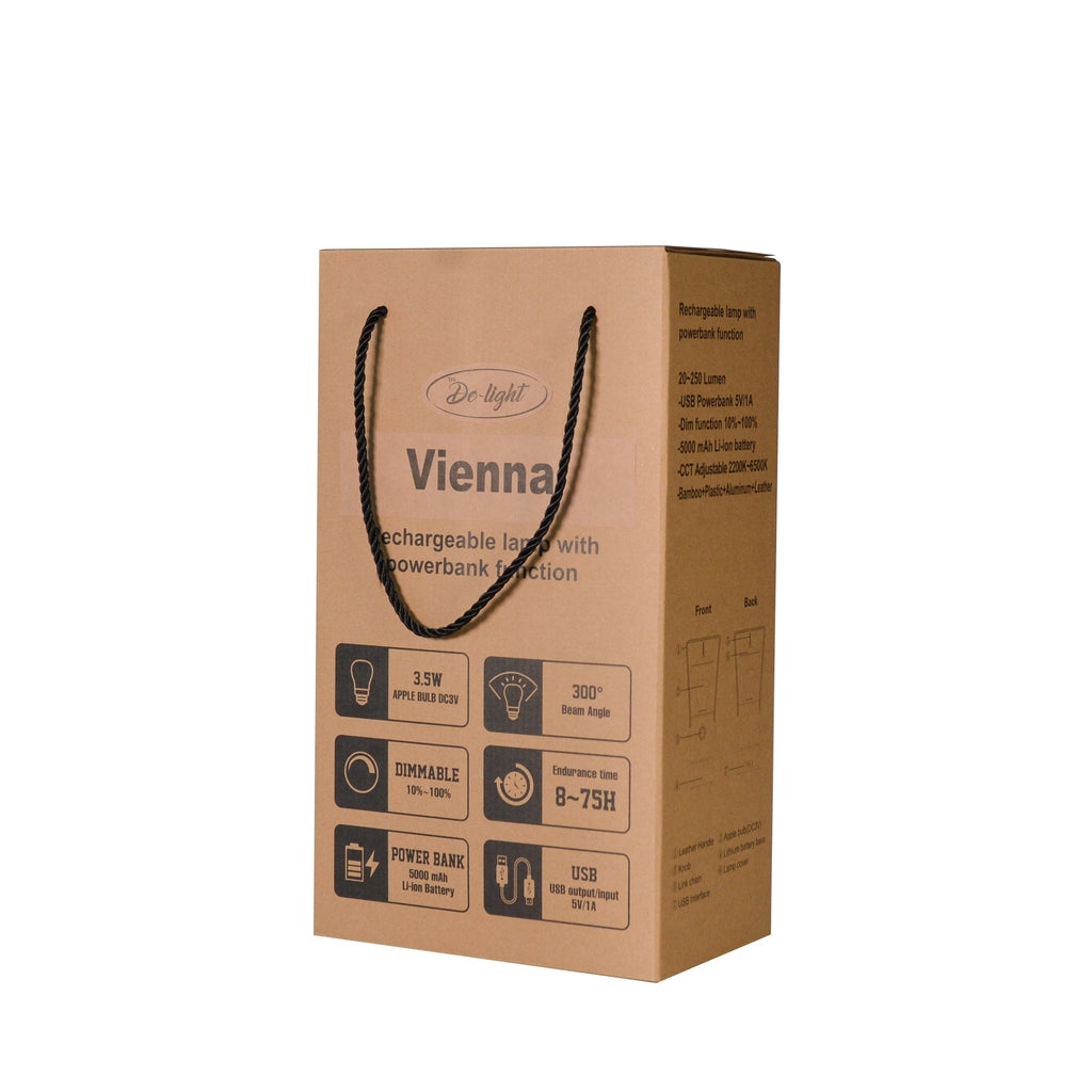 TRU De-LIGHT VIENNA Dimmbare Schreibtischlampe - Lampe / Powerbank / Dekoration All-in-One