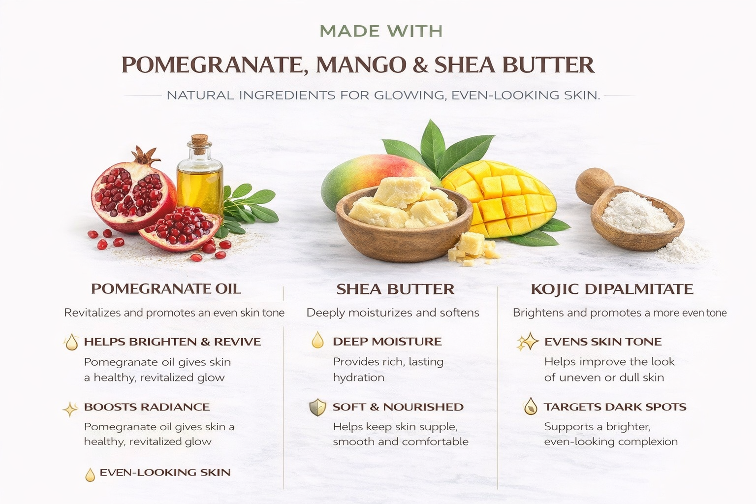 Pomegranate Mango Turmeric Kojic Shea Butter Bar Soap – Brightening Cleanse