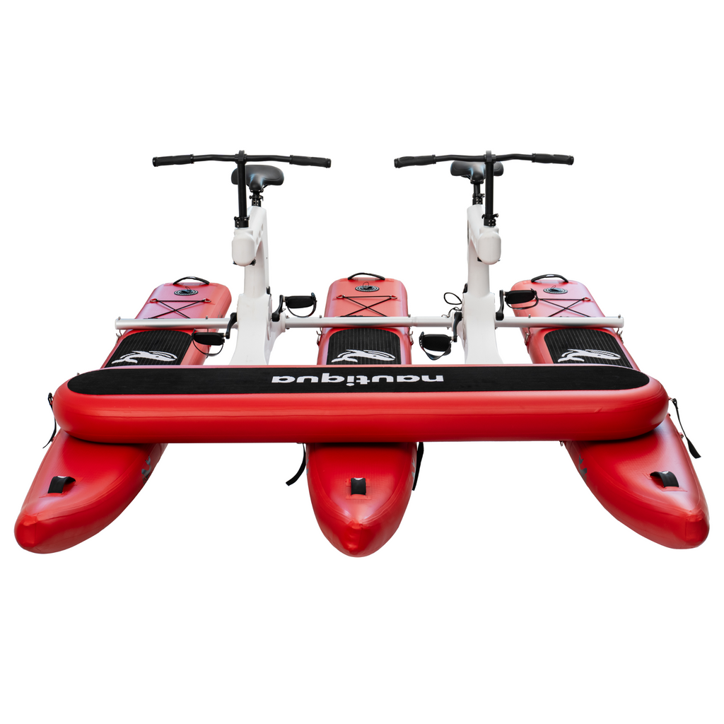 Nautiqua | BORACAY | Premium Katamaran-Stil Wasserfahrrad mit Frontpolster | 2 Personen