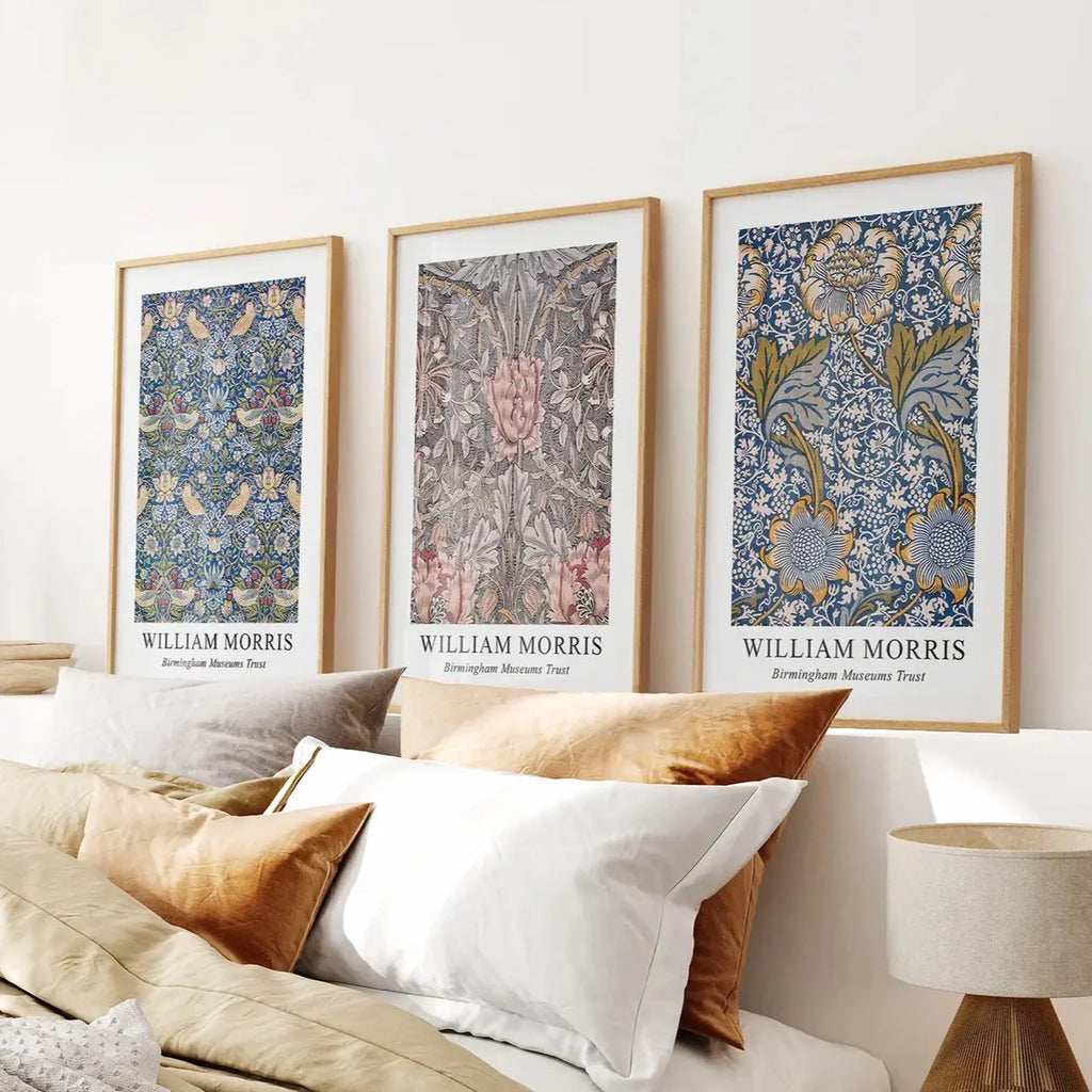 Moderne Jugendstil William Morris 3er Set Drucke