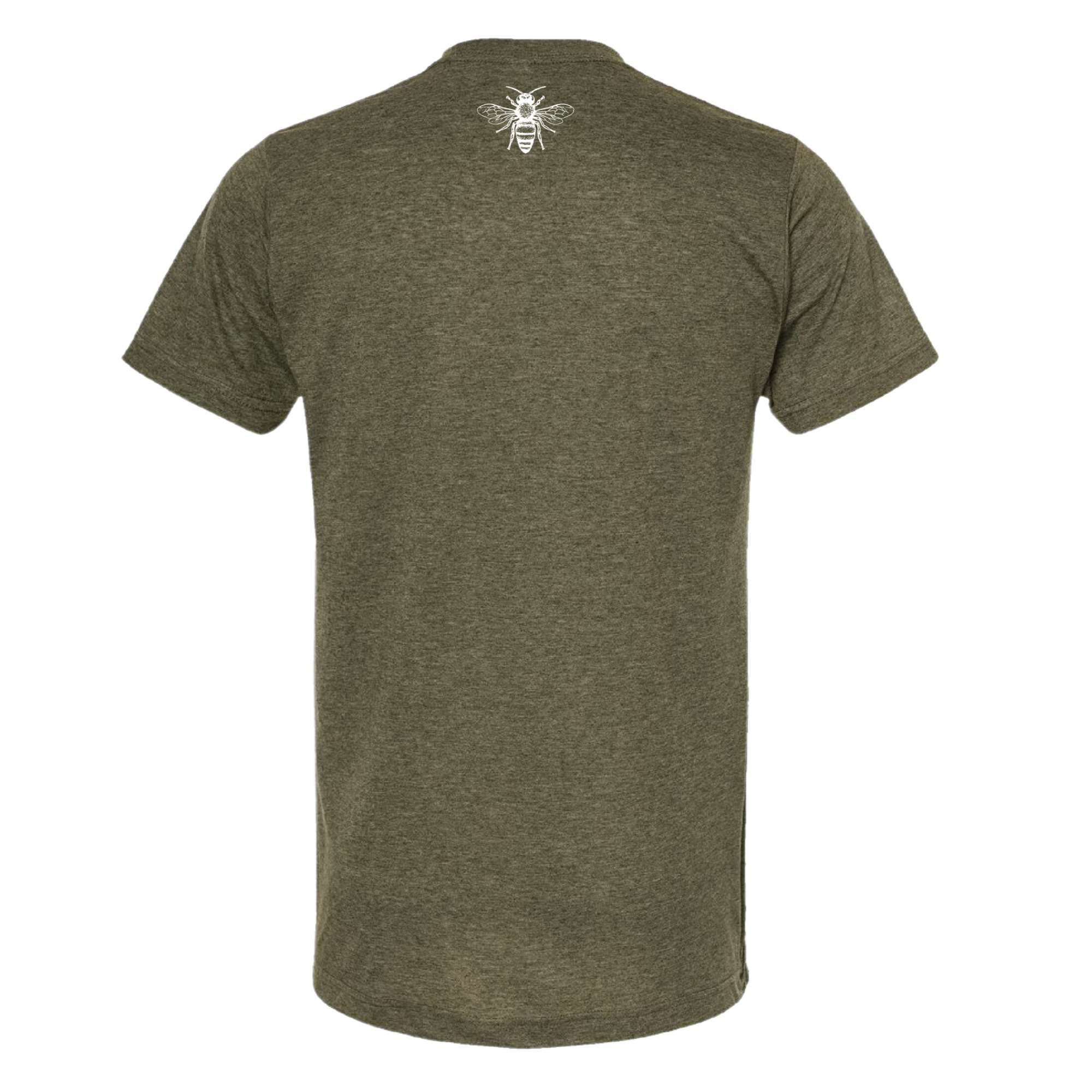 Heather Military Green Round Short Sleeve Shirt