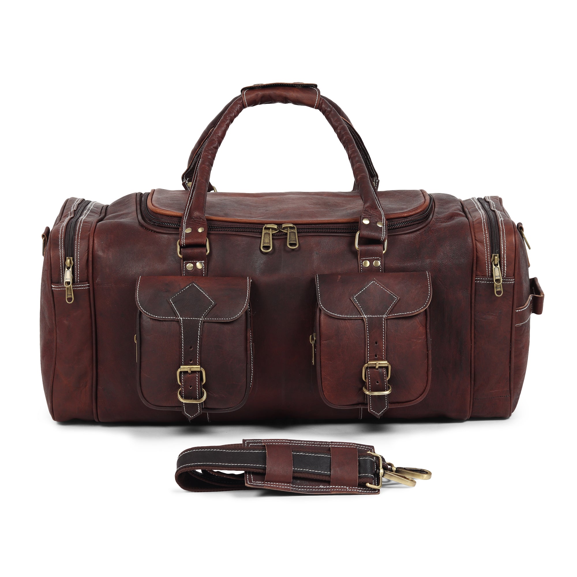 Vintage Dunkelbraune Reisetasche