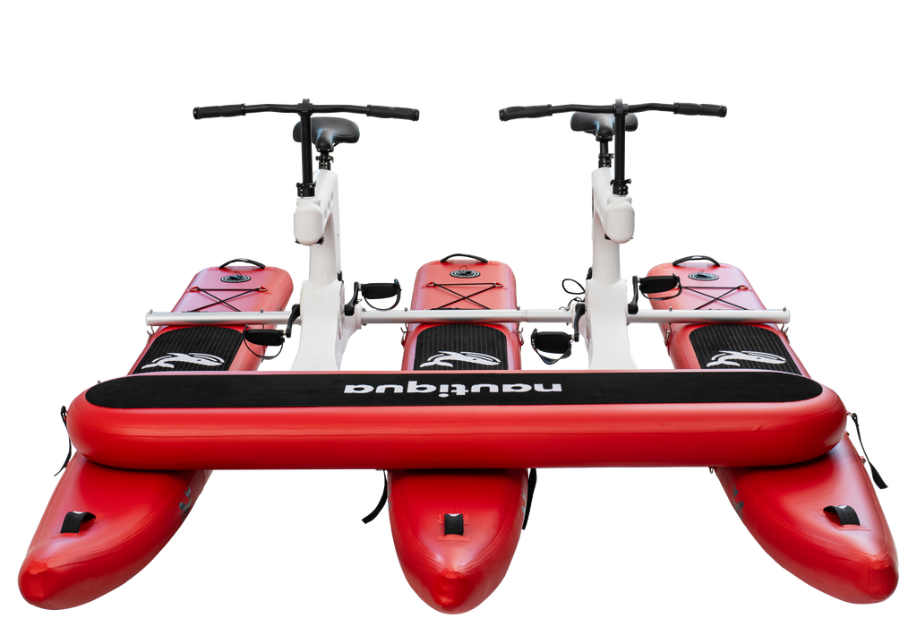 Nautiqua | BORACAY | Premium Katamaran-Stil Wasserfahrrad mit Frontpolster | 2 Personen
