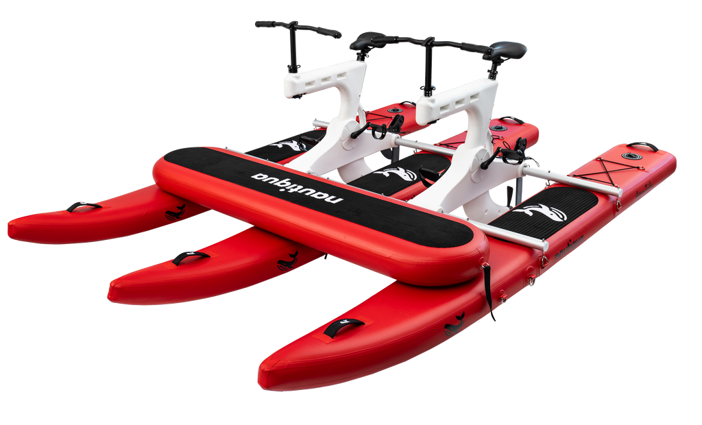 Nautiqua | BORACAY | Premium Katamaran-Stil Wasserfahrrad mit Frontpolster | 2 Personen