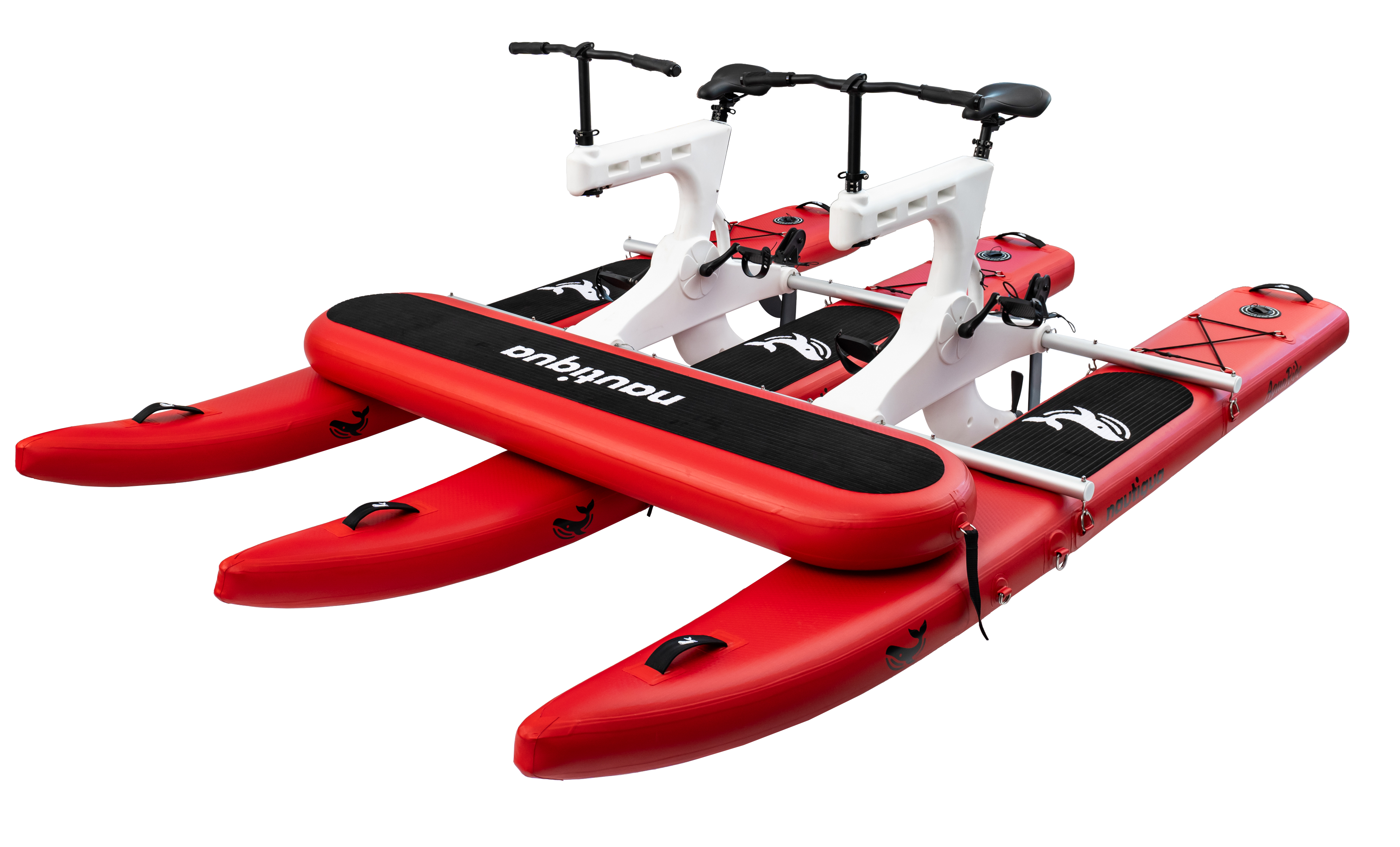 Nautiqua | BORACAY | Premium Katamaran-Stil Wasserfahrrad mit Frontpolster | 2 Personen