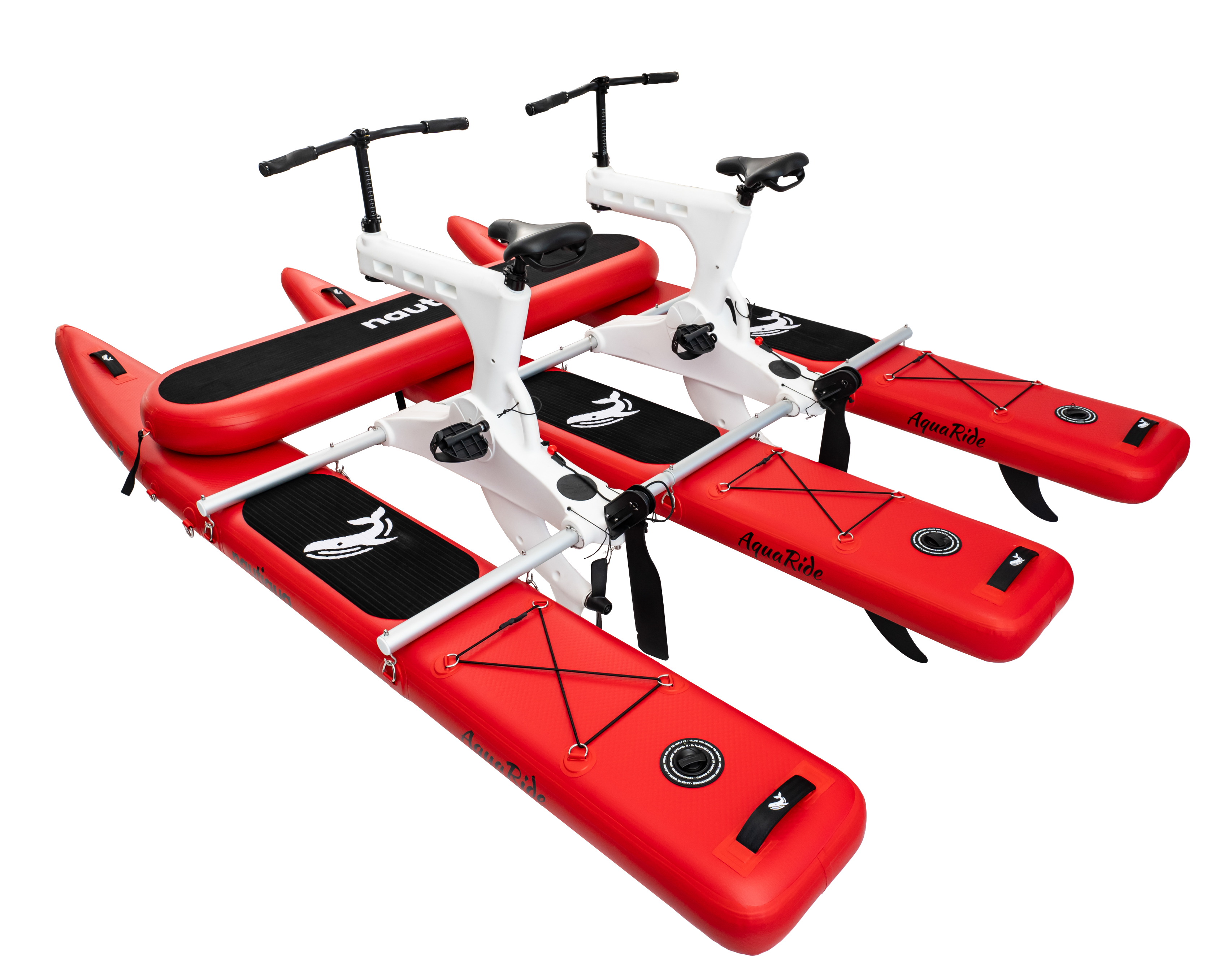 Nautiqua | BORACAY | Premium Katamaran-Stil Wasserfahrrad mit Frontpolster | 2 Personen