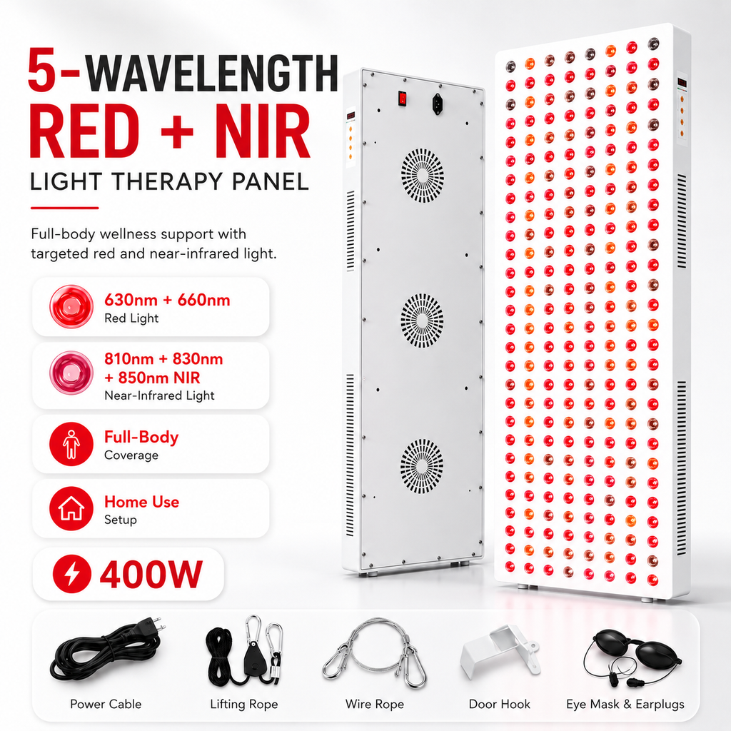 Rotlicht- & Nahinfrarotlichttherapie-Panel, Ganzkörper, 1500W