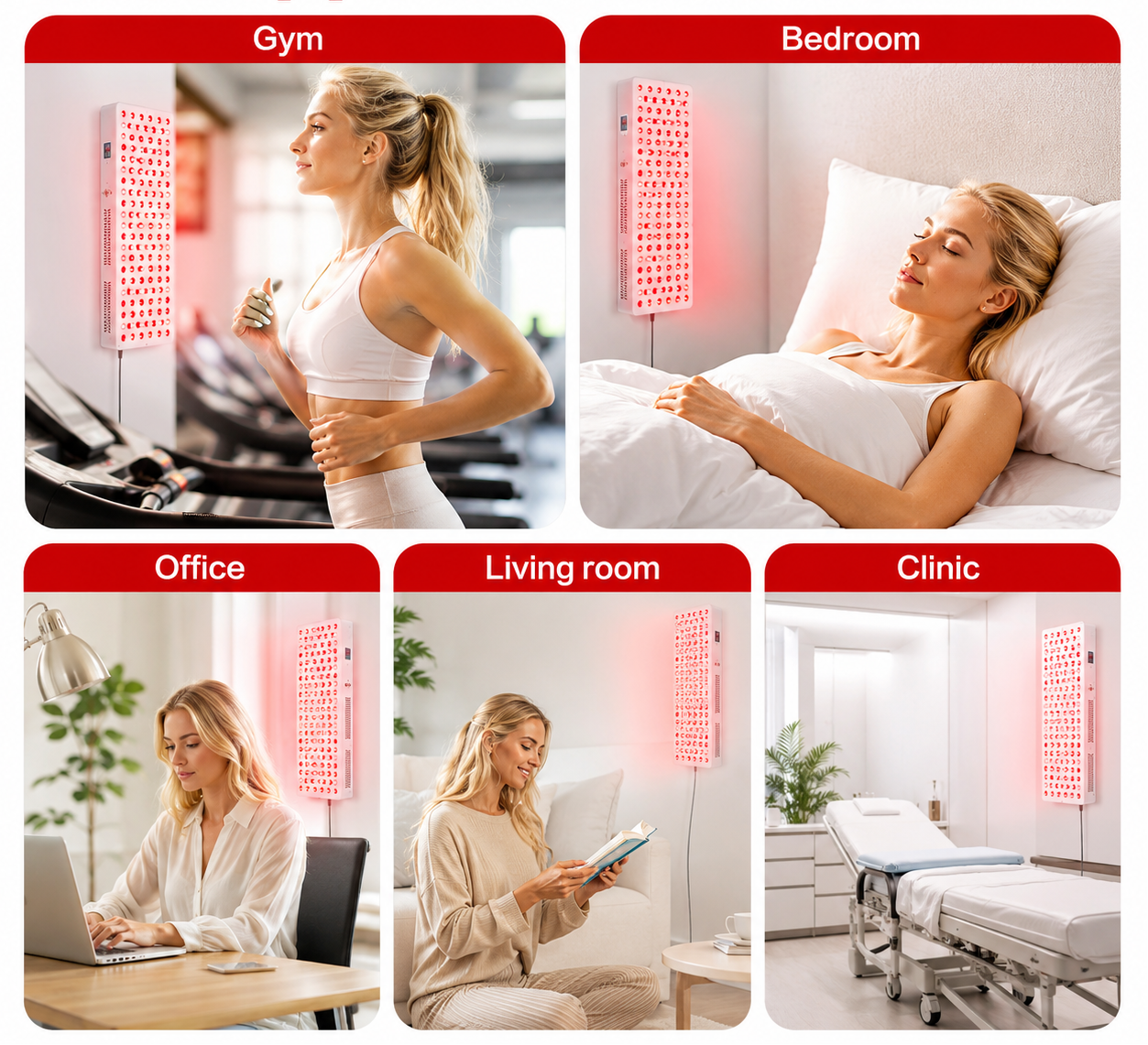 Rotlicht- & Nahinfrarotlichttherapie-Panel, Ganzkörper, 1500W