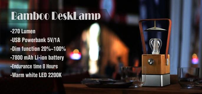 TRU De-LIGHT VIENNA Dimmbare Schreibtischlampe - Lampe / Powerbank / Dekoration All-in-One