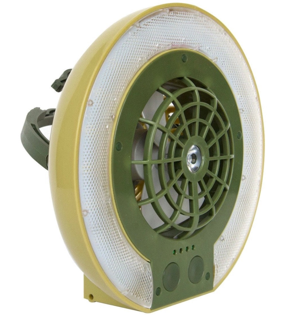 TRU De-LIGHT LiteBreeze LED Mehrzweck-Scheibenventilator / Licht für Arbeit / Freizeit - Innen- / Außenbereich