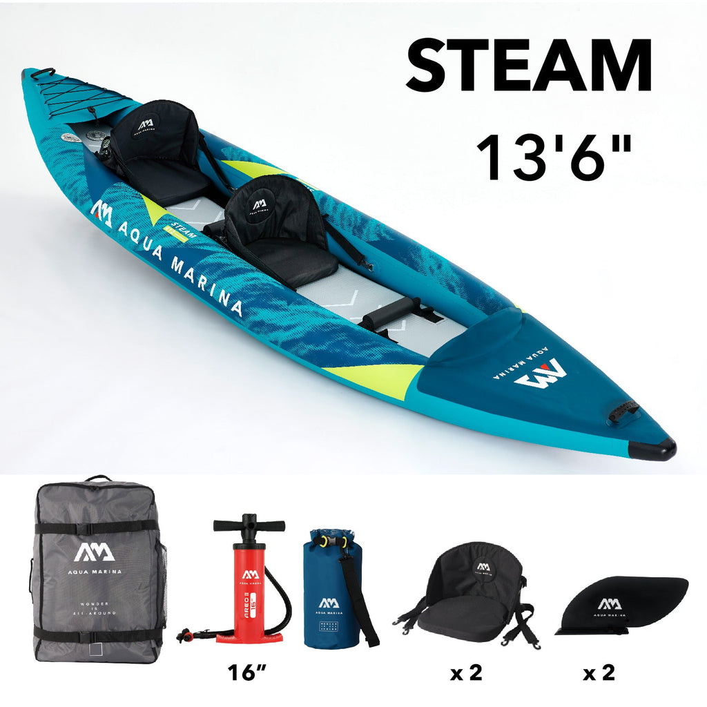 Aqua Marina STEAM 13'6" Aufblasbares vielseitiges Wildwasserkajak
