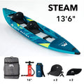 Aqua Marina STEAM 13'6" Aufblasbares vielseitiges Wildwasserkajak