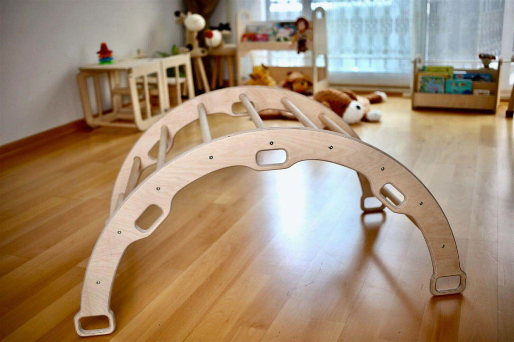 Montessori Schaukelwippe mit Rampe und Kissen
