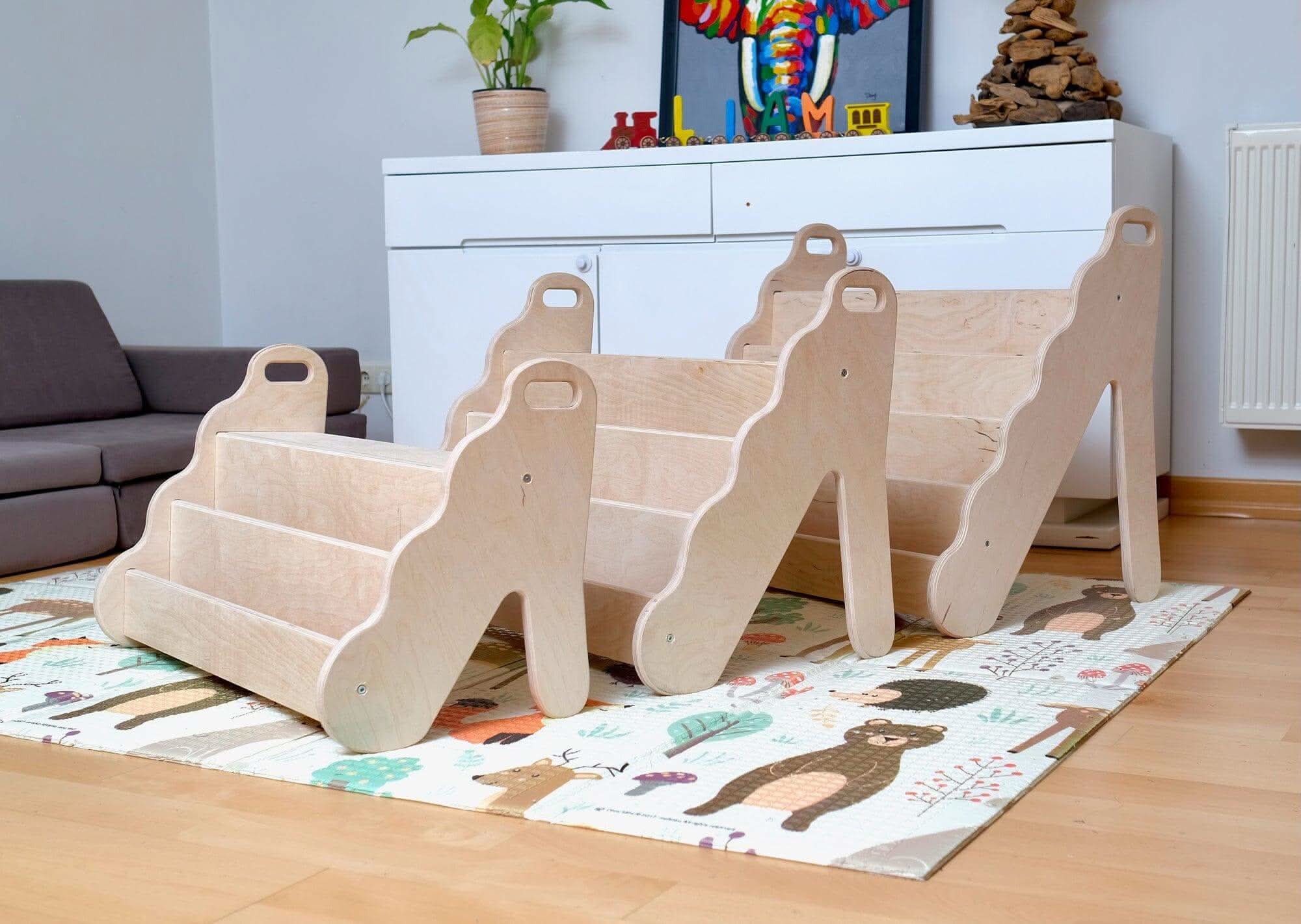 Seatable Wooden Bookshelf / Small-Medium-Large Size