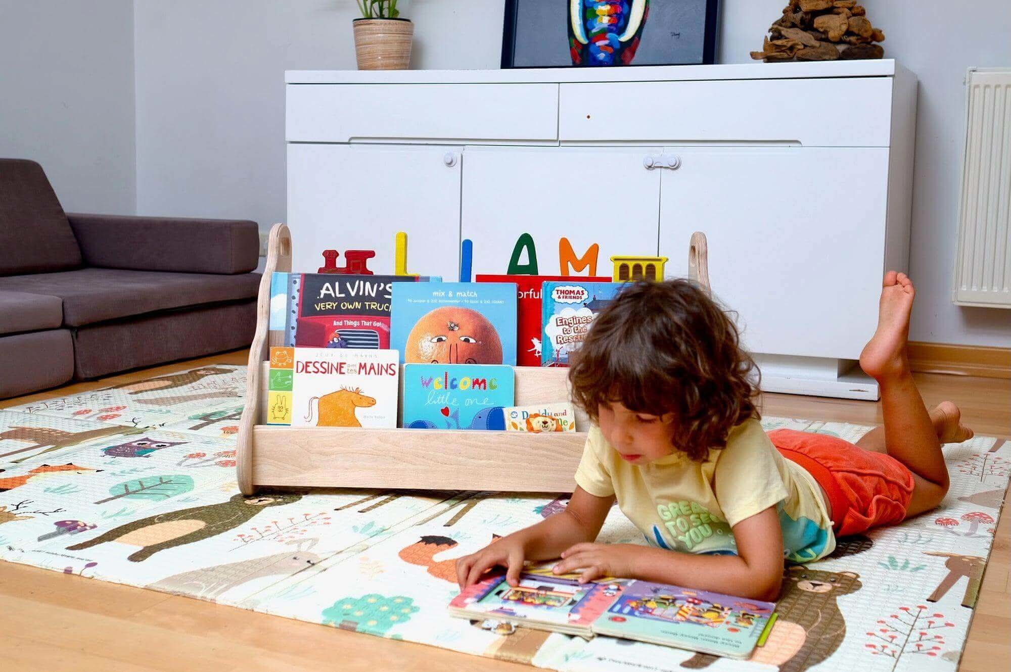 Seatable Wooden Bookshelf / Small-Medium-Large Size